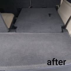 Back seat area cleaned
